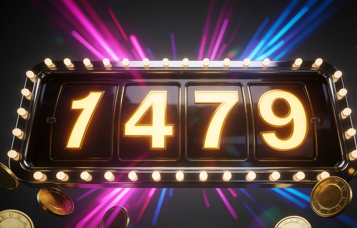 Leuchtende Jackpot-Anzeige mit steigenden goldenen Ziffern und Neonlicht als Symbolbild f&uuml;r progressive Jackpot-Slots